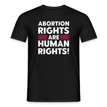 Abortion Rights Are Human Rights - Men's T-Shirt - black - Front - AI Model Male 178 light (178cm)