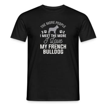Ich liebe meine französische Bulldogge - Männer T-Shirt - Schwarz - Vorne - AI Model Male 178 light (178cm)