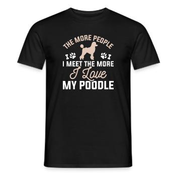 Ich liebe meinen Pudel - Männer T-Shirt - Schwarz - Vorne - AI Model Male 178 light (178cm)