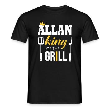 Allan king of the grill - T-shirt homme - noir - Devant - AI Model Male 178 light (178cm)