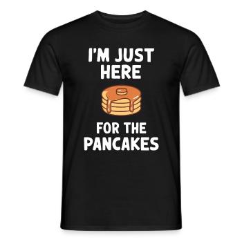 Pancakes Breakfast Food Pancake - Men's T-Shirt - black - Front - AI Model Male 178 light (178cm)