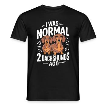 Chien teckel - T-shirt homme - noir - Devant - AI Model Male 178 light (178cm)