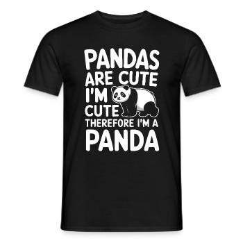 Pandabär Panda Tier Pandas - Männer T-Shirt - Schwarz - Vorne - AI Model Male 178 light (178cm)