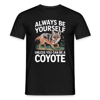 Kojote Tier Lustig - Männer T-Shirt - Schwarz - Vorne - AI Model Male 178 light (178cm)
