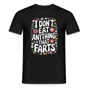 Végétarien Végétalien Végétarien Végétarien - T-shirt homme - noir - Devant - AI Model Male 178 light (178cm)