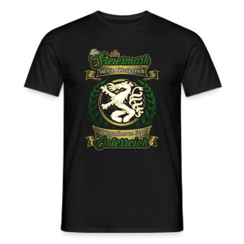 Steiermark Stolz – Königreich der Herzen - Männer T-Shirt - Schwarz - Vorne - AI Model Male 178 light (178cm)