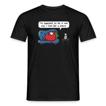 Strawberry Supposed Nut Fruit Feeling Therapy Sofa - Männer T-Shirt - Schwarz - Vorne - AI Model Male 178 light (178cm)