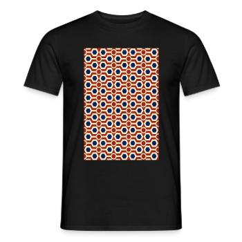 Wallpaper in vintage style - Men's T-Shirt - black - Front - AI Model Male 178 light (178cm)