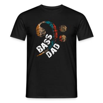 Papa spielt Bass Papa ist Bassist - Männer T-Shirt - Schwarz - Vorne - AI Model Male 178 light (178cm)
