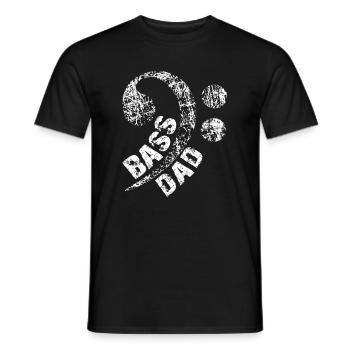 Papa spielt Bass Papa ist Bassist - Männer T-Shirt - Schwarz - Vorne - AI Model Male 178 light (178cm)