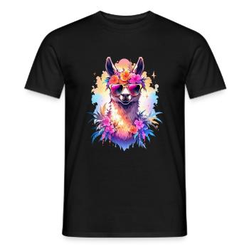 Lama - Men's T-Shirt - black - Front - AI Model Male 178 light (178cm)