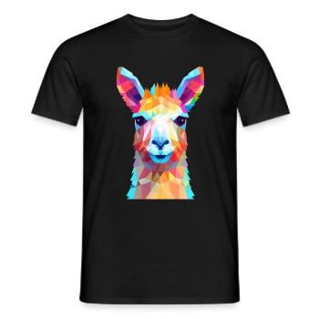 Lama - Men's T-Shirt - black - Front - AI Model Male 178 light (178cm)