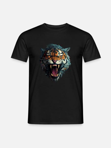 Tiger - Männer T-Shirt - Schwarz