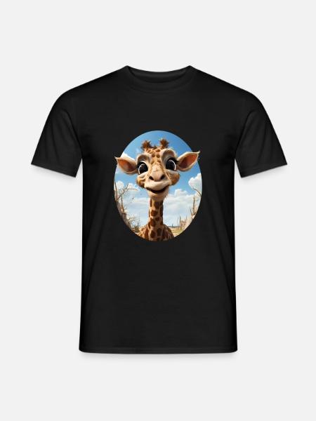 Giraffe - Männer T-Shirt - Schwarz