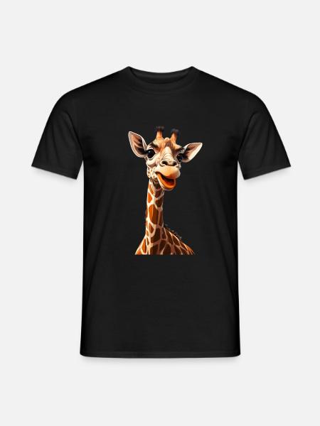 Giraffe - Männer T-Shirt - Schwarz