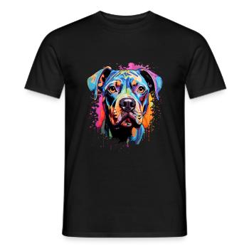 Boxer Colorful - Männer T-Shirt - Schwarz - Vorne - AI Model Male 178 light (178cm)