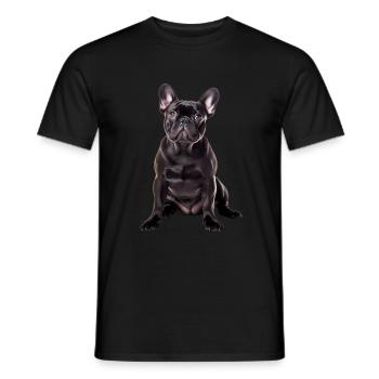 French Bulldog - Männer T-Shirt - Schwarz - Vorne - AI Model Male 178 light (178cm)