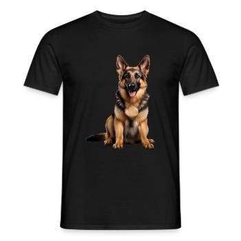 German Shepherd - Männer T-Shirt - Schwarz - Vorne - AI Model Male 178 light (178cm)
