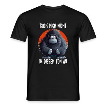 Ne me regarde pas dans ce ton Gorille - T-shirt homme - noir - Devant - AI Model Male 178 light (178cm)