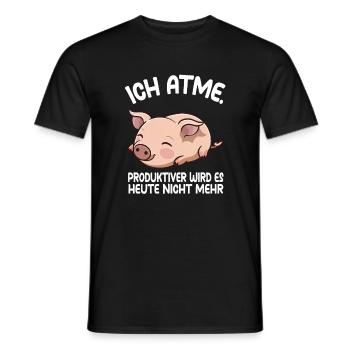 Ich Atme Schwein - Männer T-Shirt - Schwarz - Vorne - AI Model Male 178 light (178cm)
