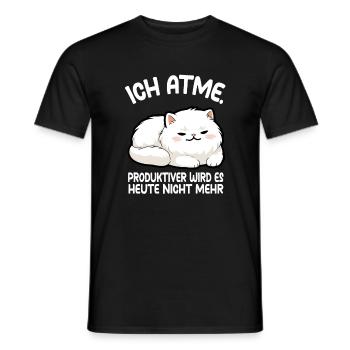 Je respire le chat persan - T-shirt homme - noir - Devant - AI Model Male 178 light (178cm)
