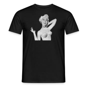 Woman - Men's T-Shirt - black - Front - AI Model Male 178 light (178cm)