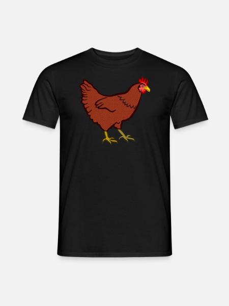 Ein Huhn - Männer T-Shirt - Schwarz