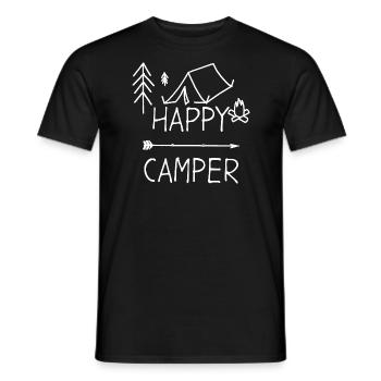 Camping - Männer T-Shirt - Schwarz - Vorne - AI Model Male 178 light (178cm)