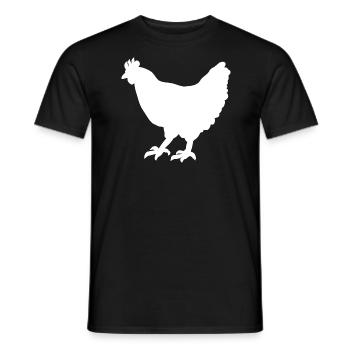 Huhn Henne Silhouette - Männer T-Shirt - Schwarz - Vorne - AI Model Male 178 light (178cm)