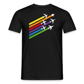 Aircrafts - Men's T-Shirt - black - Front - AI Model Male 178 light (178cm)