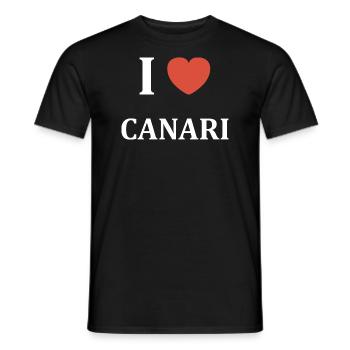 i love Canari - T-shirt homme - noir - Devant - AI Model Male 178 light (178cm)