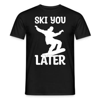Ski Snowboard Spruch Geschenk - Männer T-Shirt - Schwarz - Vorne - AI Model Male 178 light (178cm)