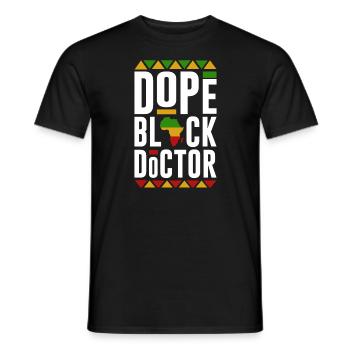 Black Doctor, Black History Month - Men's T-Shirt - black - Front - AI Model Male 178 light (178cm)