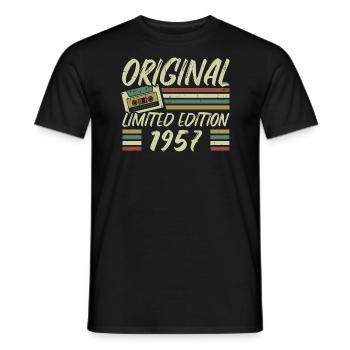 Jahrgang 1957 Retro 1957 Geburtstagsgeschenk - Männer T-Shirt - Schwarz - Vorne - AI Model Male 178 light (178cm)