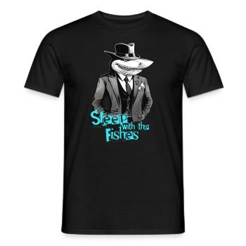 Sleep with the fishes - Men's T-Shirt - black - Front - AI Model Male 178 light (178cm)
