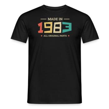 Legendär seit 1983 Original 1983 - Männer T-Shirt - Schwarz - Vorne - AI Model Male 178 light (178cm)