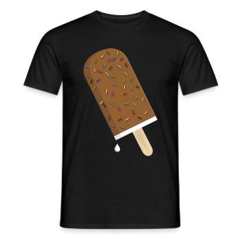 Eis am Stiel Schoko mit Streusel - Männer T-Shirt - Schwarz - Vorne - AI Model Male 178 light (178cm)