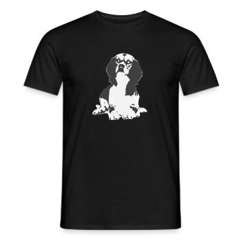 dog dogs puppy dog gift idea dogover - Men's T-Shirt - black - Front - AI Model Male 178 light (178cm)