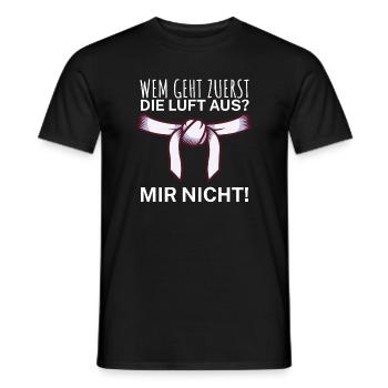 Wem geht zuerst die Luft aus mir nicht - Männer T-Shirt - Schwarz - Vorne - AI Model Male 178 light (178cm)