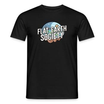 Flat Earth Society - Männer T-Shirt - Schwarz - Vorne - AI Model Male 178 light (178cm)