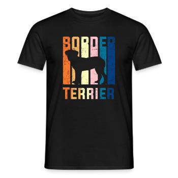 Border Terrier - Men's T-Shirt - black - Front - AI Model Male 178 light (178cm)