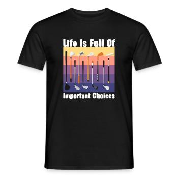 Golf - Golfer - Männer T-Shirt - Schwarz - Vorne - AI Model Male 178 light (178cm)