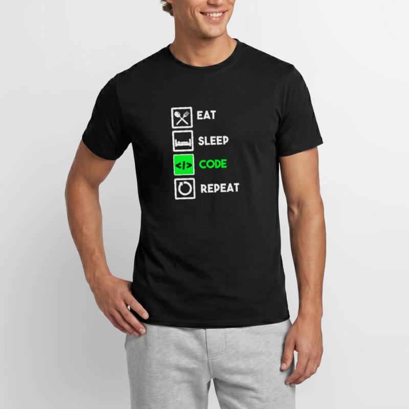 Programmeur Code Informatique Codeur Programmation T-shirt homme