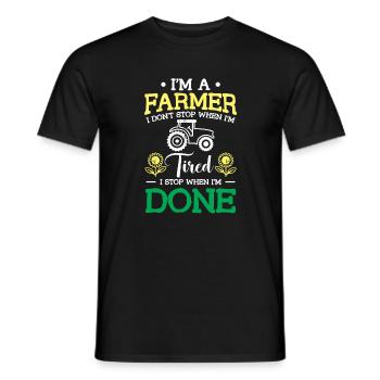 Funny saying for farmers and farmers. - Men's T-Shirt - black - Front - AI Model Male 178 light (178cm)