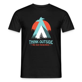 Mountains Mountains Hiking - Men's T-Shirt - black - Front - AI Model Male 178 light (178cm)