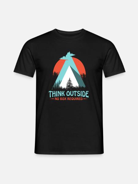 Berge Gebirge Wandern - Männer T-Shirt - Schwarz