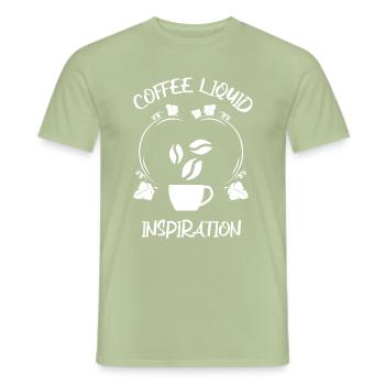 Kaffee Espresso Käffchen - Männer T-Shirt - Sage - Vorne - AI Model Male 178 light (178cm)
