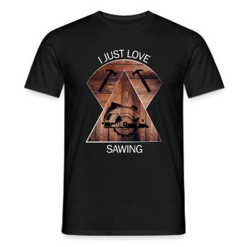 Carpenter Carpenter Rooms Craftsman Wood - Men's T-Shirt - black - Front - AI Model Male 178 light (178cm)