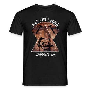 Carpenter Carpenter Rooms Craftsman Wood - Men's T-Shirt - black - Front - AI Model Male 178 light (178cm)