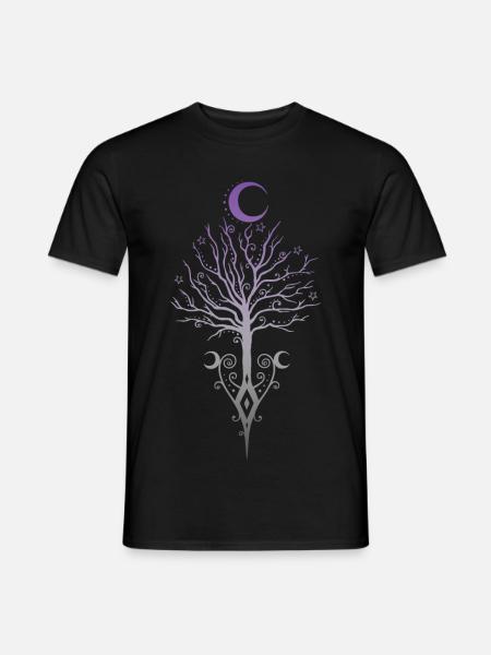 Occult Moon Tree Dark Autumn - Men's T-Shirt - black